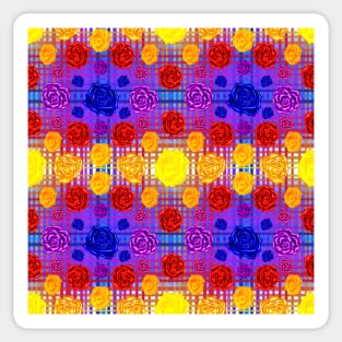 Bright and Colourful Rainbow Roses Sticker